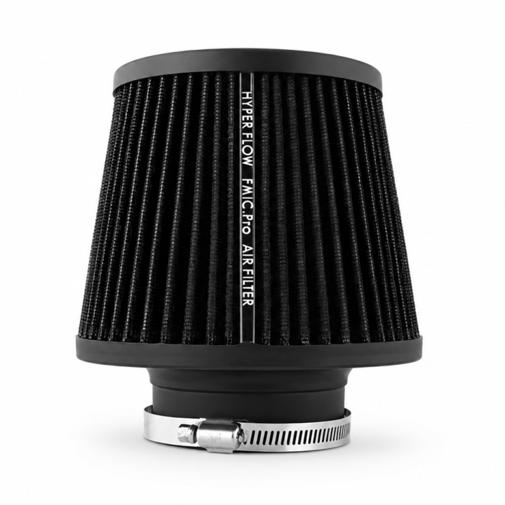 Stożkowy filtr powietrza FMIC.Pro dł. 125mm średnica montażowa 89mm Czarny