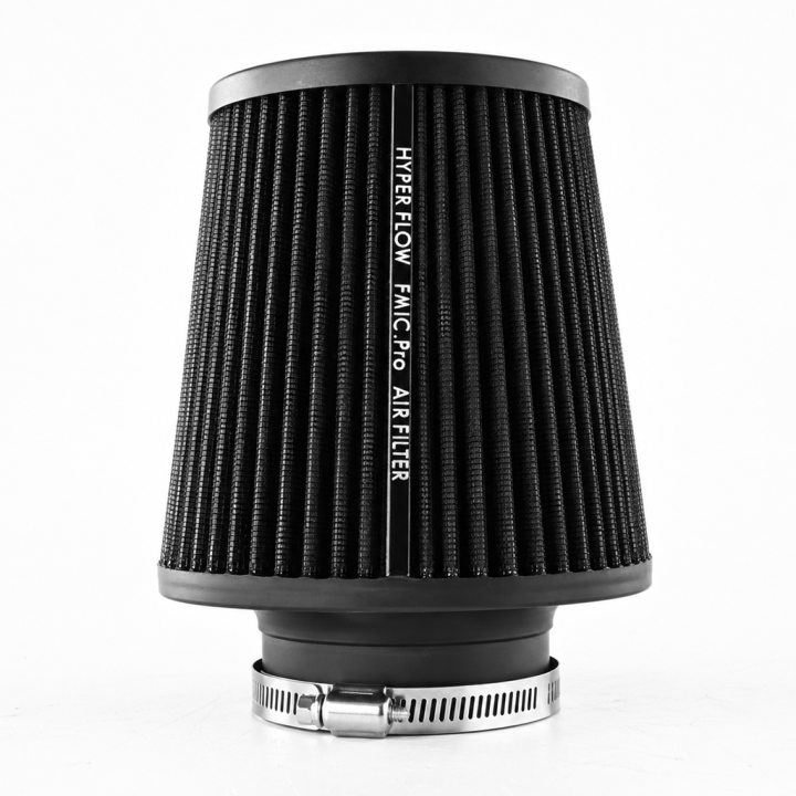 Stożkowy filtr powietrza FMIC.Pro dł. 150mm średnica montażowa 80mm Czarny