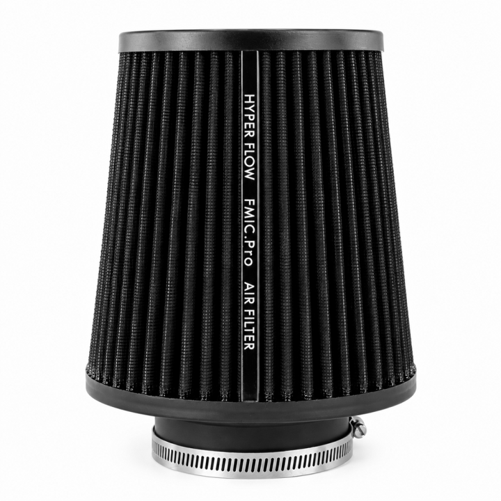 Stożkowy filtr powietrza FMIC.Pro dł. 175mm średnica montażowa 80mm Czarny