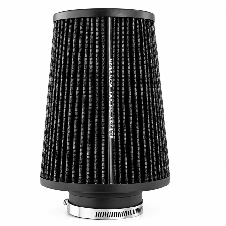 Stożkowy filtr powietrza FMIC.Pro dł. 200mm średnica montażowa 70mm Czarny