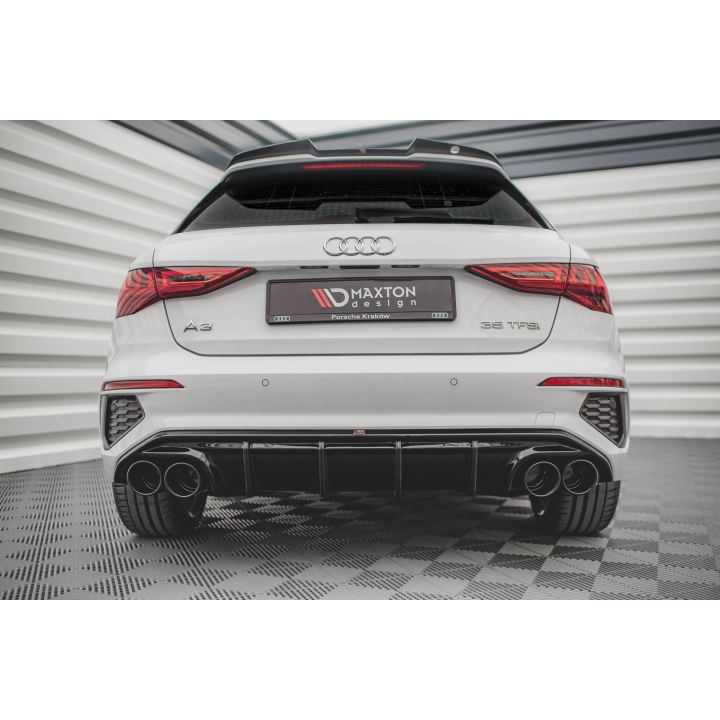 Dokładka Tylna + Atrapa Wydechu Audi A3 S-Line Sportback  8Y