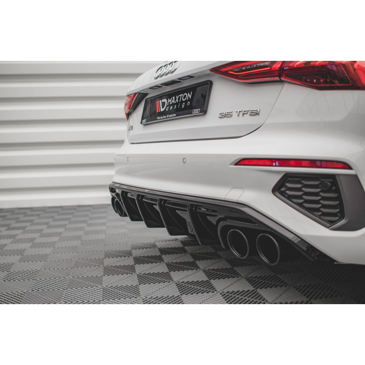 Dokładka Tylna + Atrapa Wydechu Audi A3 S-Line Sportback  8Y