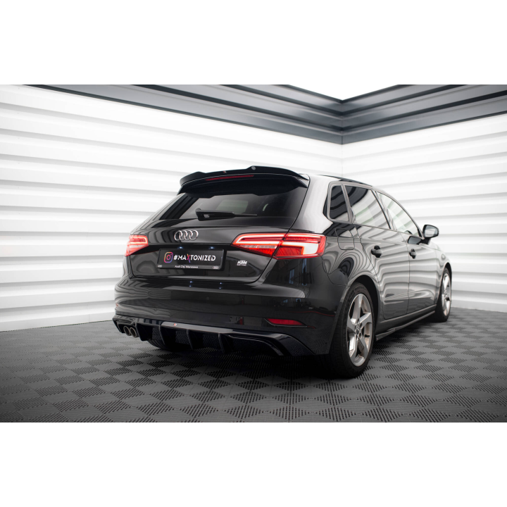 Dokładka Tylna Audi A3 Sportback 8V Facelift (Wersja z podwójnym wydechem z jednej strony)