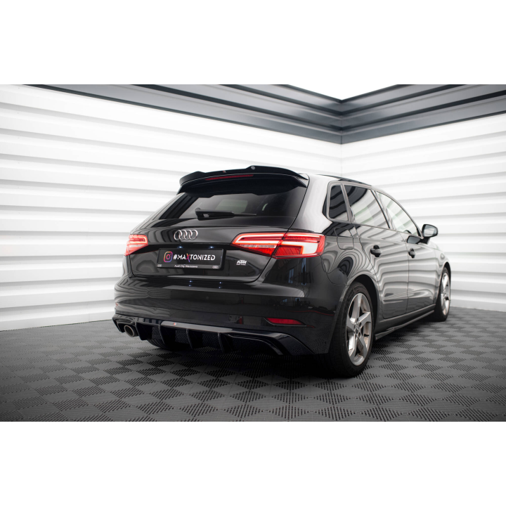 Dokładka Tylna Audi A3 Sportback 8V Facelift (Wersja z pojedynczym wydechem z jednej strony)