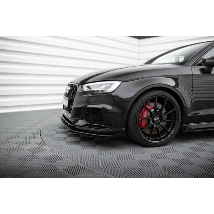 Splitter Przedni Street Pro V.1 + Flaps Audi RS3 Sedan 8V Facelift