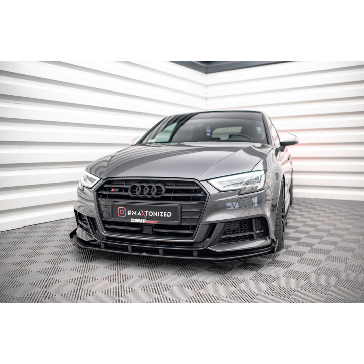 Splitter Przedni Street Pro V.1  + Flaps Audi S3 / A3 S-Line Sportback 8V Facelift