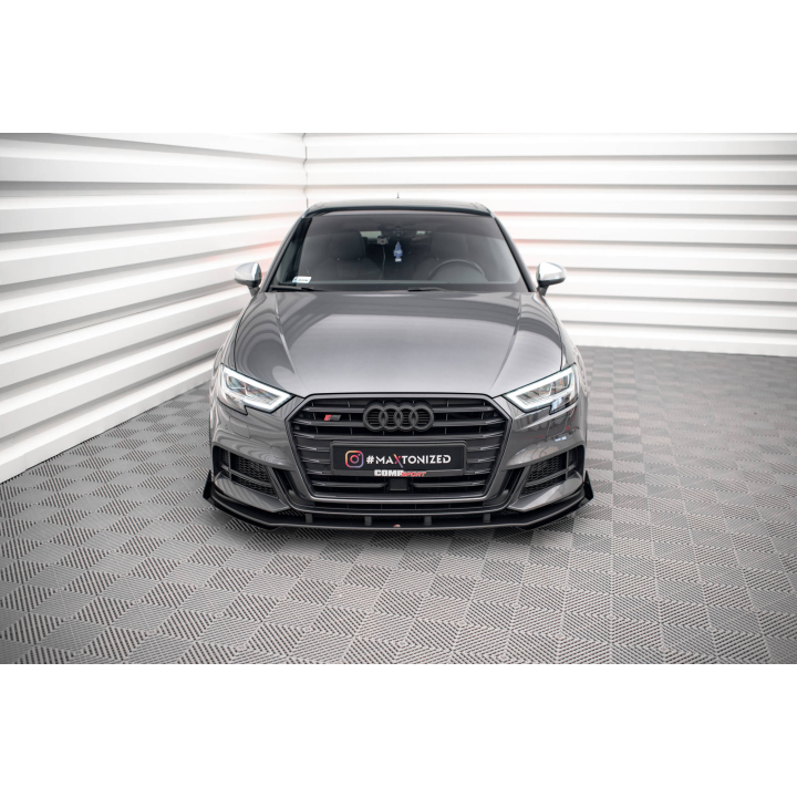 Splitter Przedni Street Pro V.1  + Flaps Audi S3 / A3 S-Line Sportback 8V Facelift