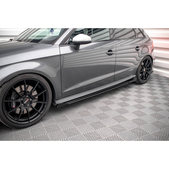 Dokładki progów Street Pro + Flaps Audi S3 / A3 S-Line Sportback 8V Facelift