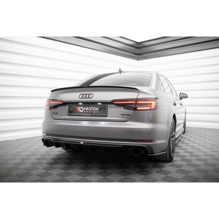 Dokładka Tylna V.1 Audi A4 S-line B9 (Wersja z pojedynczymi końcówkami wydechu po obydwu stronach)