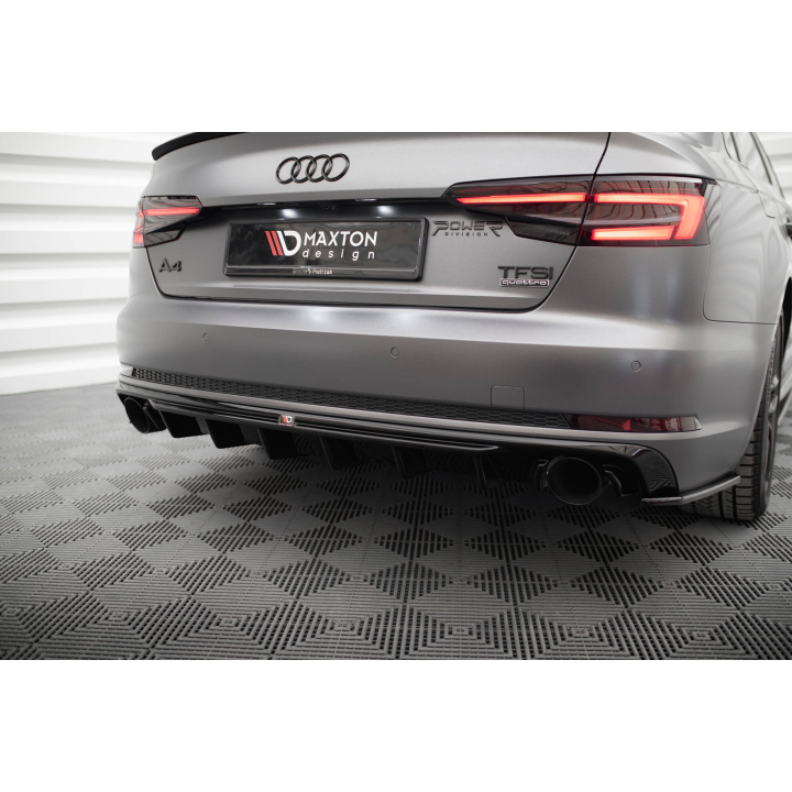 Dokładka Tylna V.1 Audi A4 S-line B9 (Wersja z pojedynczymi końcówkami wydechu po obydwu stronach)
