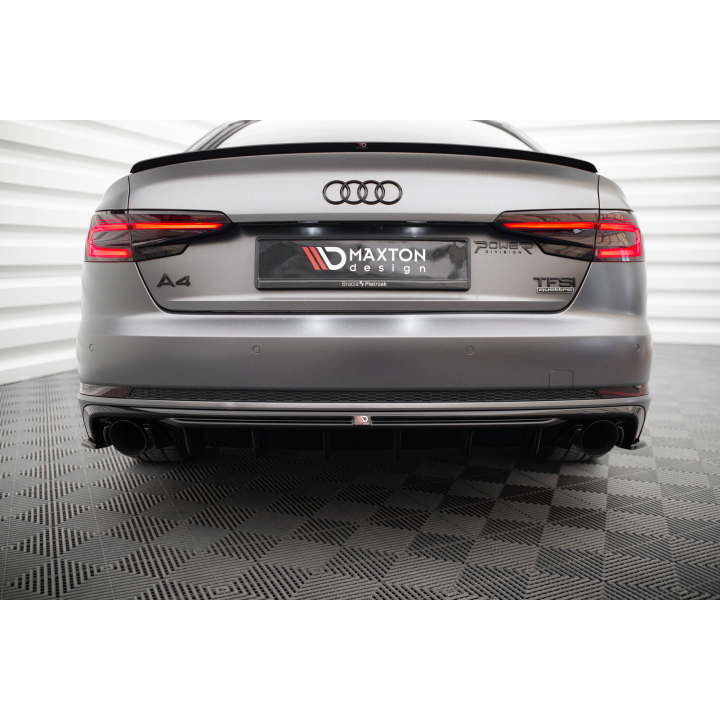 Dokładka Tylna V.1 Audi A4 S-line B9 (Wersja z pojedynczymi końcówkami wydechu po obydwu stronach)