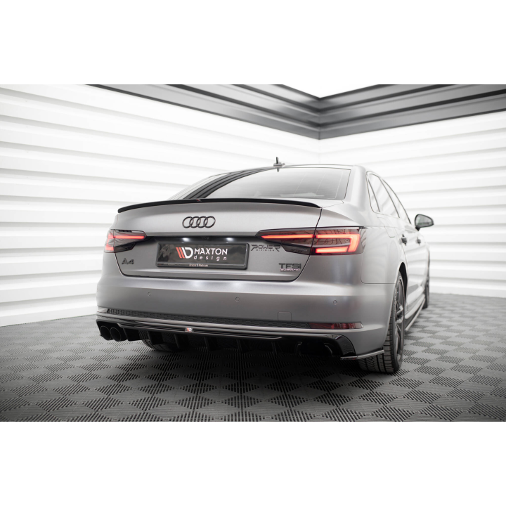 Dokładka Tylna V.1 Audi A4 S-line B9 (Wersja z podwójną końcówką wydechu z jednej strony)