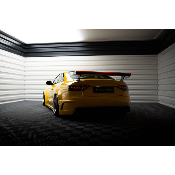Karbonowy Spoiler Z Zewnętrznymi Wspornikami + LED Audi A5 Coupe 8T