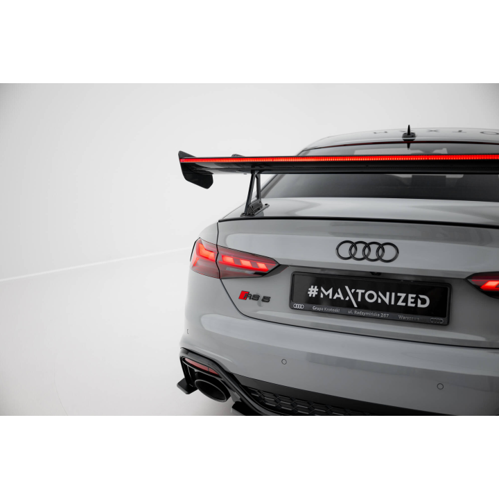 Karbonowy Spoiler Z Górnymi Mocowaniami + LED Audi A5 / A5 S-Line / S5 / RS5 Coupe F5 / F5 Facelift
