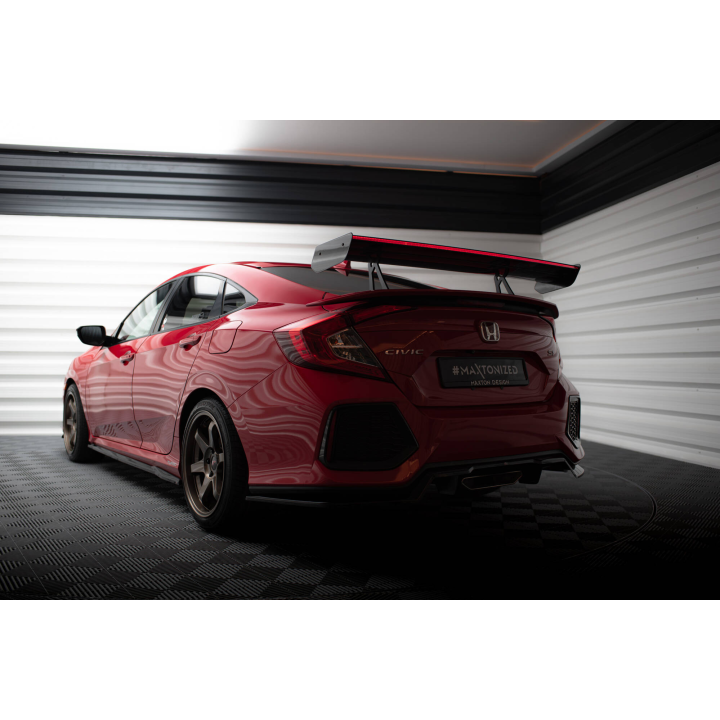 Karbonowy Spoiler Z Górnymi Mocowaniami + LED Honda Civic SI Mk10