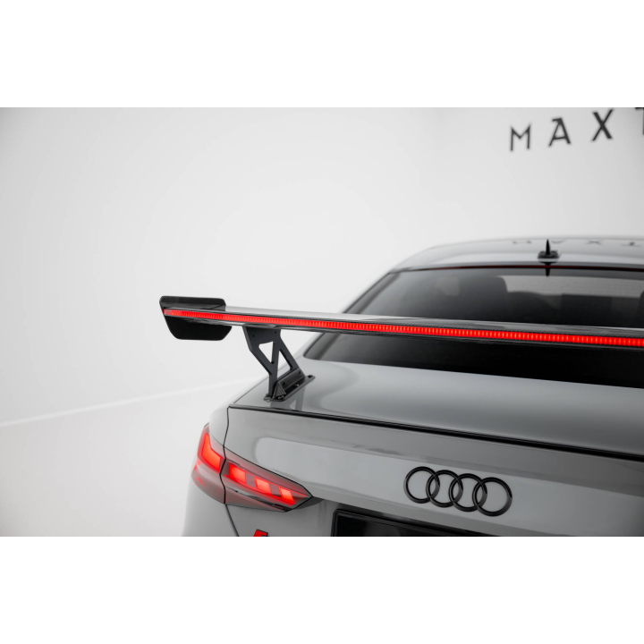 Karbonowy Spoiler Z Zewnętrznymi Wspornikami  V.1+ LED Audi A5 / A5 S-Line / S5 / RS5 Coupe F5 / F5 Facelift