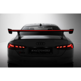 Karbonowy Spoiler Z Zewnętrznymi Wspornikami  V.2+ LED Audi A5 / A5 S-Line / S5 / RS5 Coupe F5 / F5 Facelift