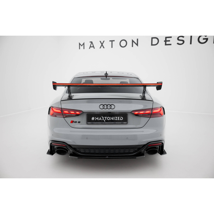 Karbonowy Spoiler Z Zewnętrznymi Wspornikami  V.2+ LED Audi A5 / A5 S-Line / S5 / RS5 Coupe F5 / F5 Facelift