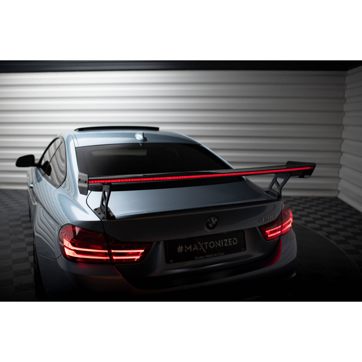 Karbonowy Spoiler Z Zewnętrznymi Wspornikami + LED BMW 4 F32 / 4 F32 M-Pack Coupe