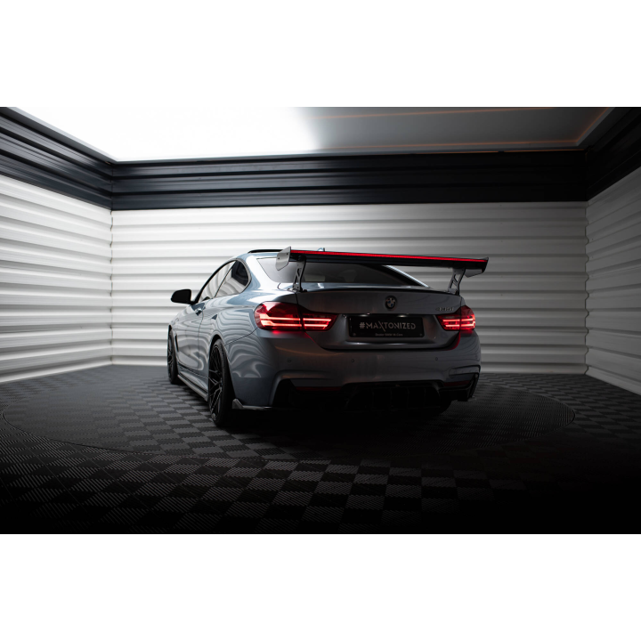 Karbonowy Spoiler Z Zewnętrznymi Wspornikami + LED BMW 4 F32 / 4 F32 M-Pack Coupe