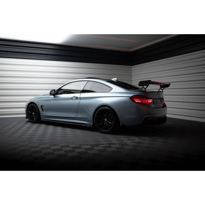 Karbonowy Spoiler Z Zewnętrznymi Wspornikami + LED BMW 4 F32 / 4 F32 M-Pack Coupe