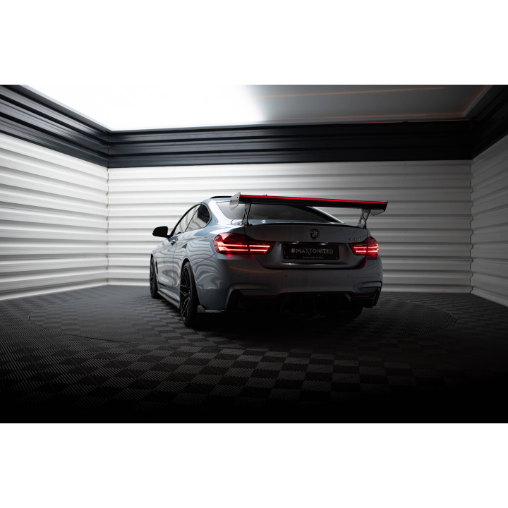 Karbonowy Spoiler Z Zewnętrznymi Wspornikami + LED BMW 4 F32 / 4 F32 M-Pack Coupe