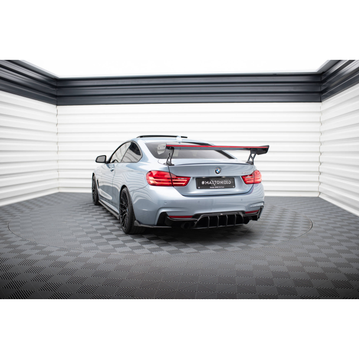 Karbonowy Spoiler Z Zewnętrznymi Wspornikami + LED BMW 4 F32 / 4 F32 M-Pack Coupe