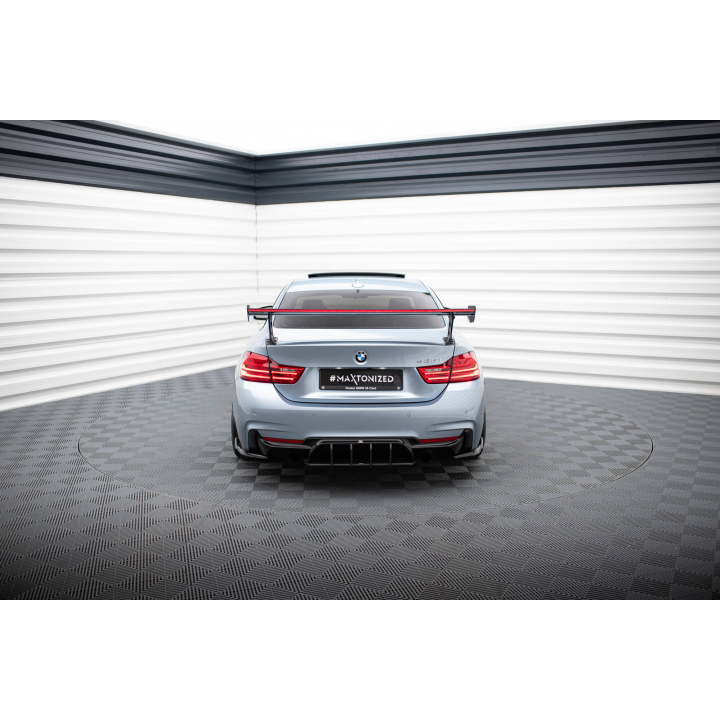 Karbonowy Spoiler Z Zewnętrznymi Wspornikami + LED BMW 4 F32 / 4 F32 M-Pack Coupe