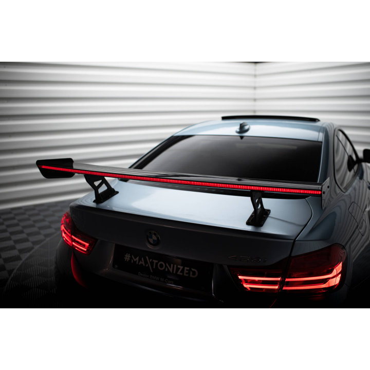 Karbonowy Spoiler Z Wewnętrznymi Wspornikami + LED BMW 4 F32 / 4 F32 M-Pack Coupe
