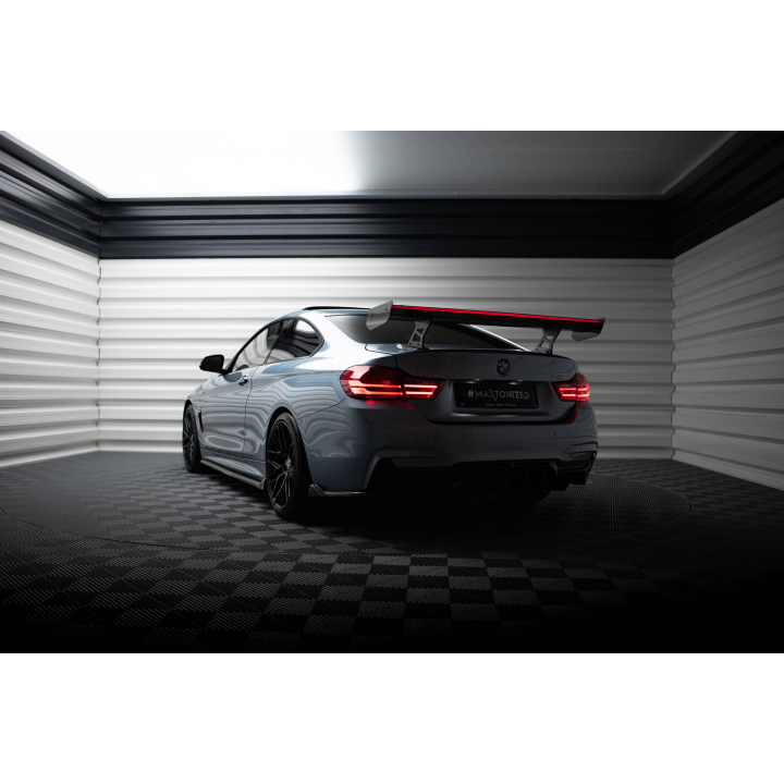 Karbonowy Spoiler Z Wewnętrznymi Wspornikami + LED BMW 4 F32 / 4 F32 M-Pack Coupe