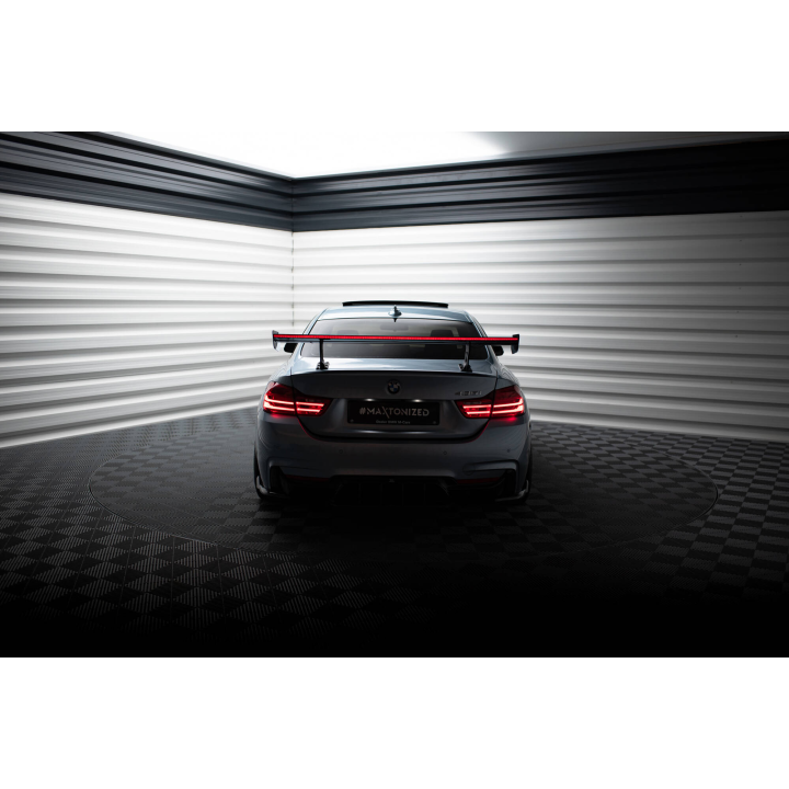 Karbonowy Spoiler Z Wewnętrznymi Wspornikami + LED BMW 4 F32 / 4 F32 M-Pack Coupe