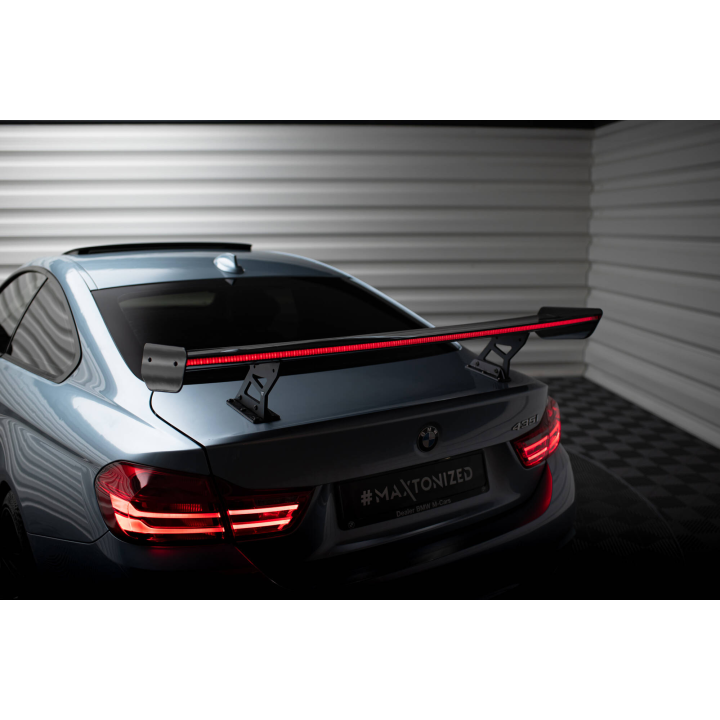 Karbonowy Spoiler Z Wewnętrznymi Wspornikami + LED BMW 4 F32 / 4 F32 M-Pack Coupe