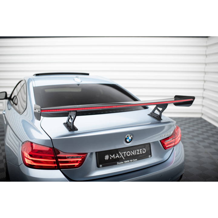 Karbonowy Spoiler Z Wewnętrznymi Wspornikami + LED BMW 4 F32 / 4 F32 M-Pack Coupe