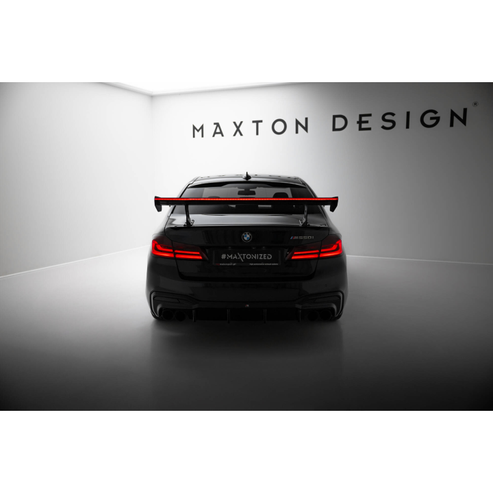 Karbonowy Spoiler Z Wewnętrznymi Wspornikami + LED BMW 5 / M5 Sedan G30 / F90