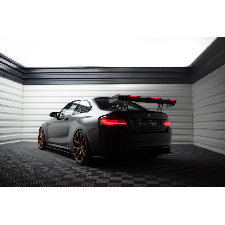 Karbonowy Spoiler Z Wewnętrznymi Wspornikami + LED BMW M2 F87 / 2 / 2 M-Pack F22