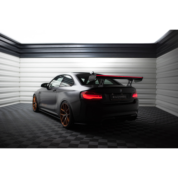 Karbonowy Spoiler Z Wewnętrznymi Wspornikami + LED BMW M2 F87 / 2 / 2 M-Pack F22