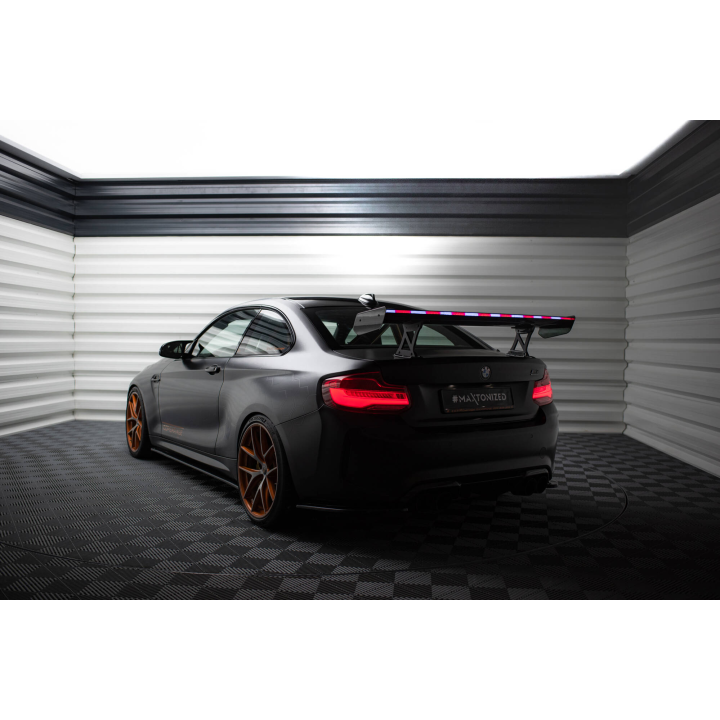 Karbonowy Spoiler Z Wewnętrznymi Wspornikami + LED BMW M2 F87 / 2 / 2 M-Pack F22