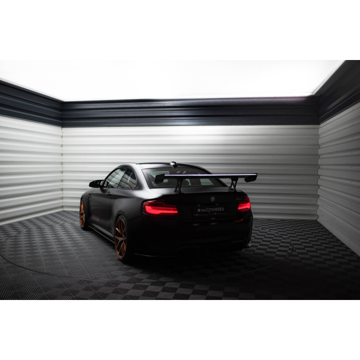 Karbonowy Spoiler Z Wewnętrznymi Wspornikami + LED BMW M2 F87 / 2 / 2 M-Pack F22
