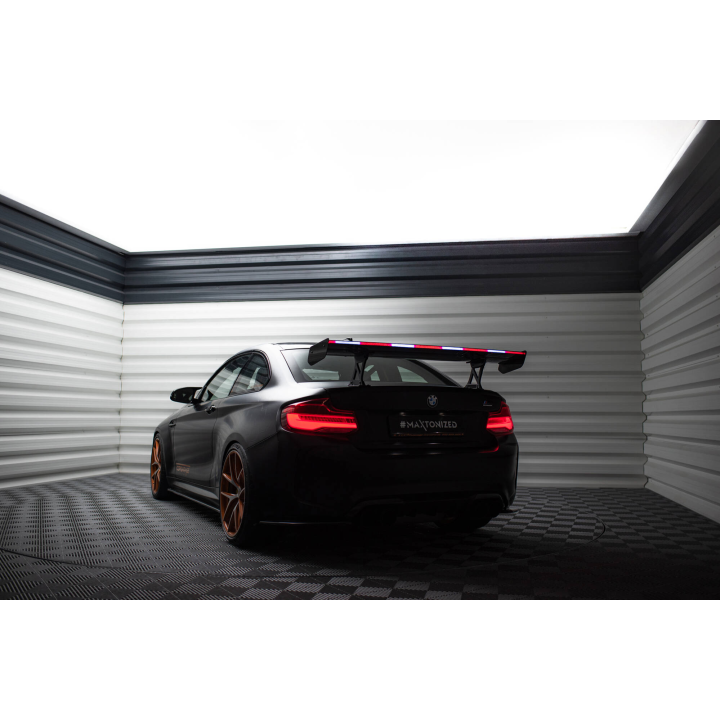 Karbonowy Spoiler Z Wewnętrznymi Wspornikami + LED BMW M2 F87 / 2 / 2 M-Pack F22