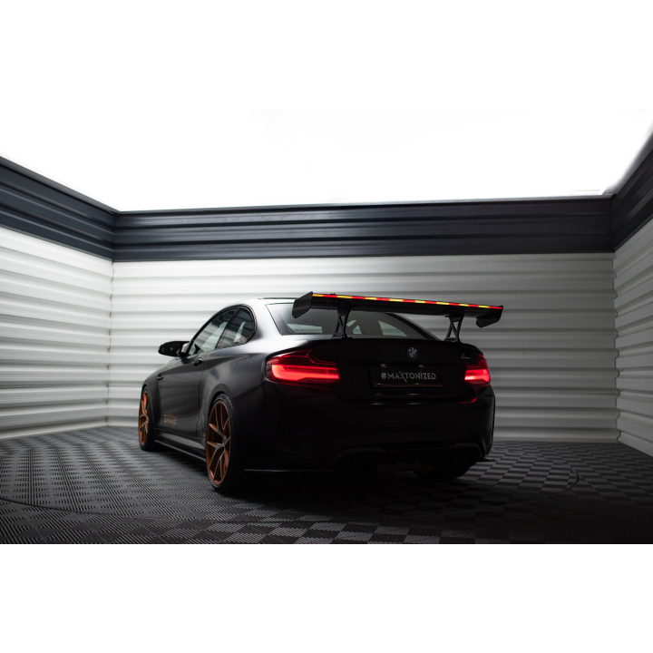 Karbonowy Spoiler Z Wewnętrznymi Wspornikami + LED BMW M2 F87 / 2 / 2 M-Pack F22