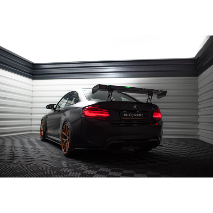 Karbonowy Spoiler Z Wewnętrznymi Wspornikami + LED BMW M2 F87 / 2 / 2 M-Pack F22
