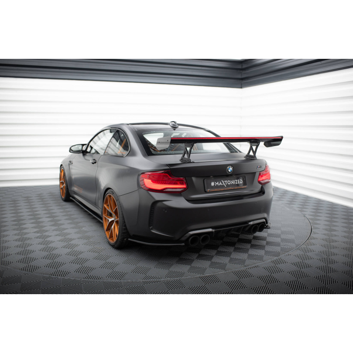 Karbonowy Spoiler Z Wewnętrznymi Wspornikami + LED BMW M2 F87 / 2 / 2 M-Pack F22