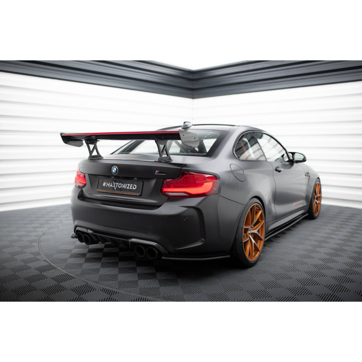 Karbonowy Spoiler Z Wewnętrznymi Wspornikami + LED BMW M2 F87 / 2 / 2 M-Pack F22