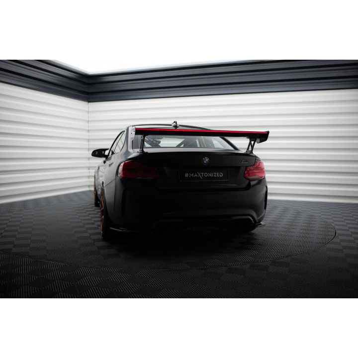 Karbonowy Spoiler Z Zewnętrznymi Wspornikami + LED BMW M2 F87 / 2 / 2 M-Pack F22