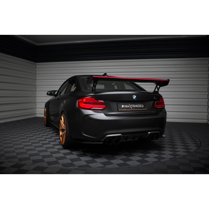 Karbonowy Spoiler Z Zewnętrznymi Wspornikami + LED BMW M2 F87 / 2 / 2 M-Pack F22