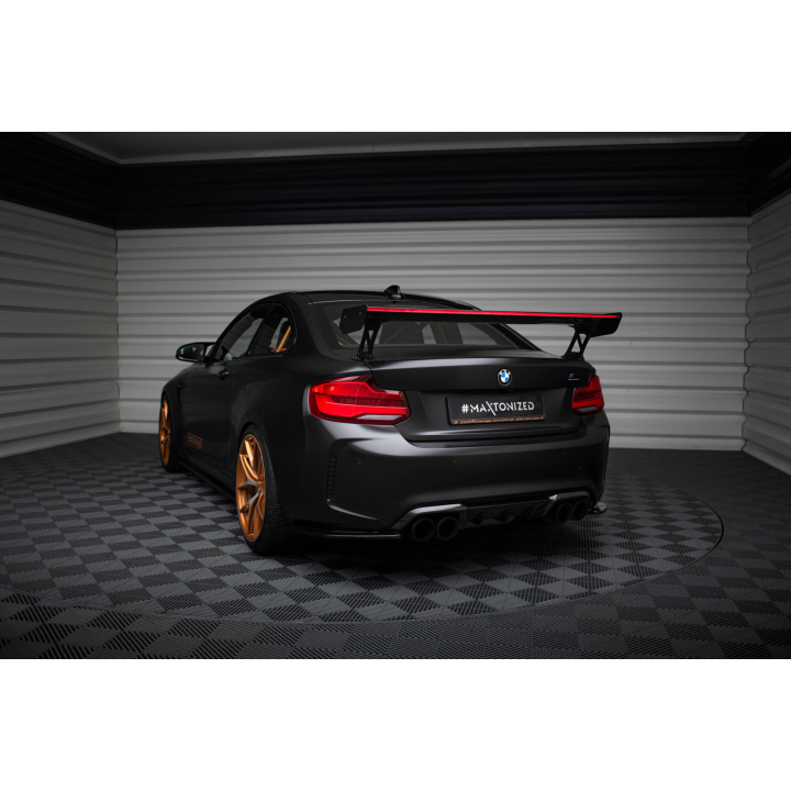 Karbonowy Spoiler Z Zewnętrznymi Wspornikami + LED BMW M2 F87 / 2 / 2 M-Pack F22