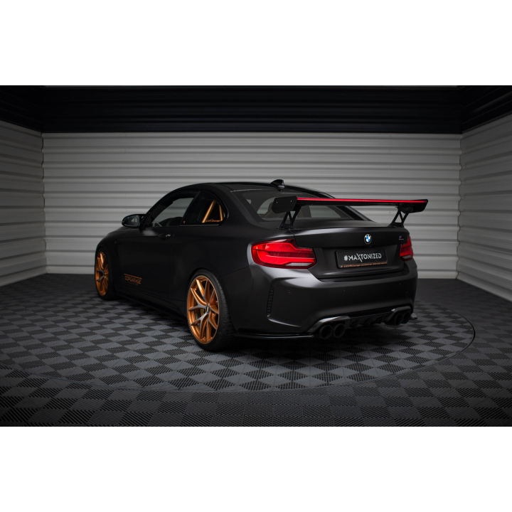 Karbonowy Spoiler Z Zewnętrznymi Wspornikami + LED BMW M2 F87 / 2 / 2 M-Pack F22