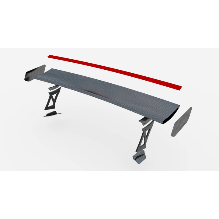 Karbonowy Spoiler Z Zewnętrznymi Wspornikami + Światło LED BMW M2 G87 / M240i / 2 M-Pack / 2 Standard G42