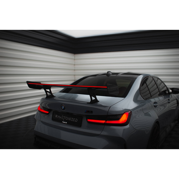 Karbonowy Spoiler Z Wewnętrznymi Wspornikami + LED BMW BMW M3 G80 / M340i G20 / 3 M-Pack G20 / 3 Standard G20