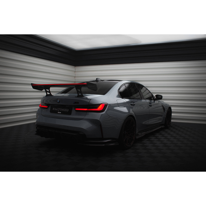 Karbonowy Spoiler Z Wewnętrznymi Wspornikami + LED BMW BMW M3 G80 / M340i G20 / 3 M-Pack G20 / 3 Standard G20